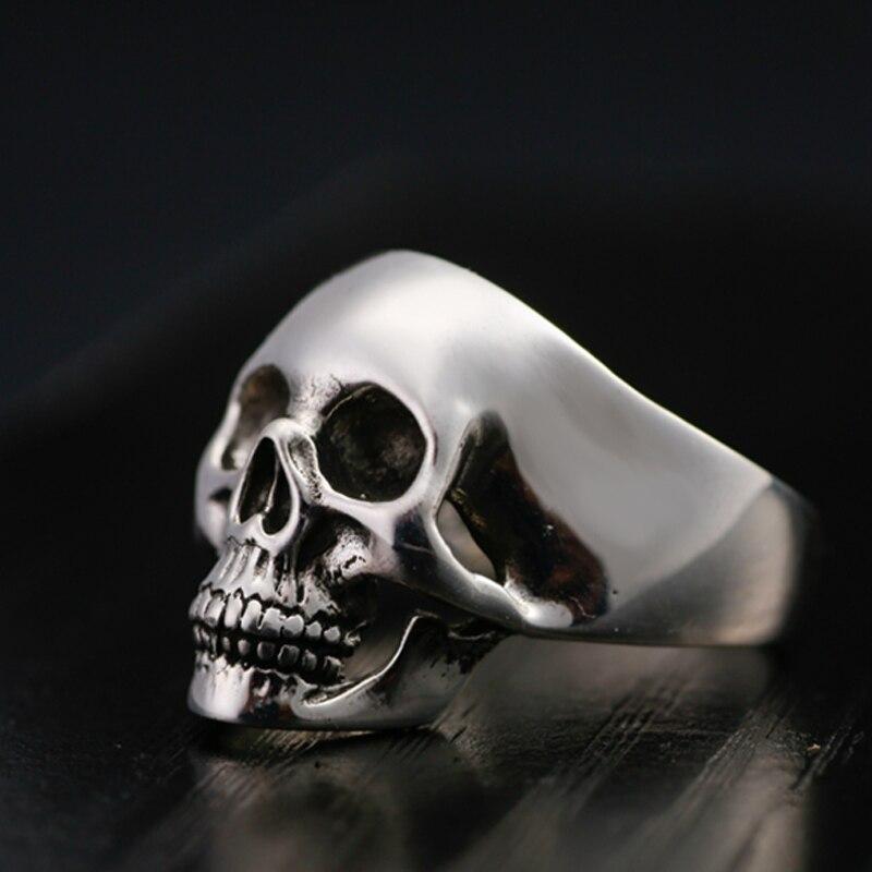 Bague tete de mort argent online 925