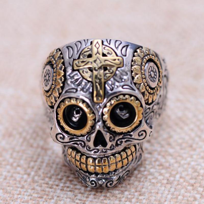 Bague Squelette Mexicain Cr ne Nation