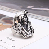 Bague Tête de Mort la Petite Faucheuse (acier) | Crâne Nation