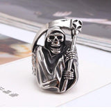 Bague Tête de Mort la Petite Faucheuse (acier) | Crâne Nation