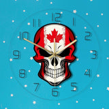 Horloge Transparente Canadienne | Crâne Nation