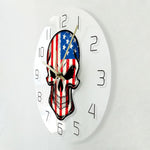 Horloge Transparente Américaine | Crâne Nation