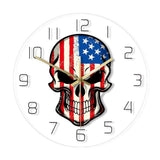 Horloge Transparente Américaine | Crâne Nation