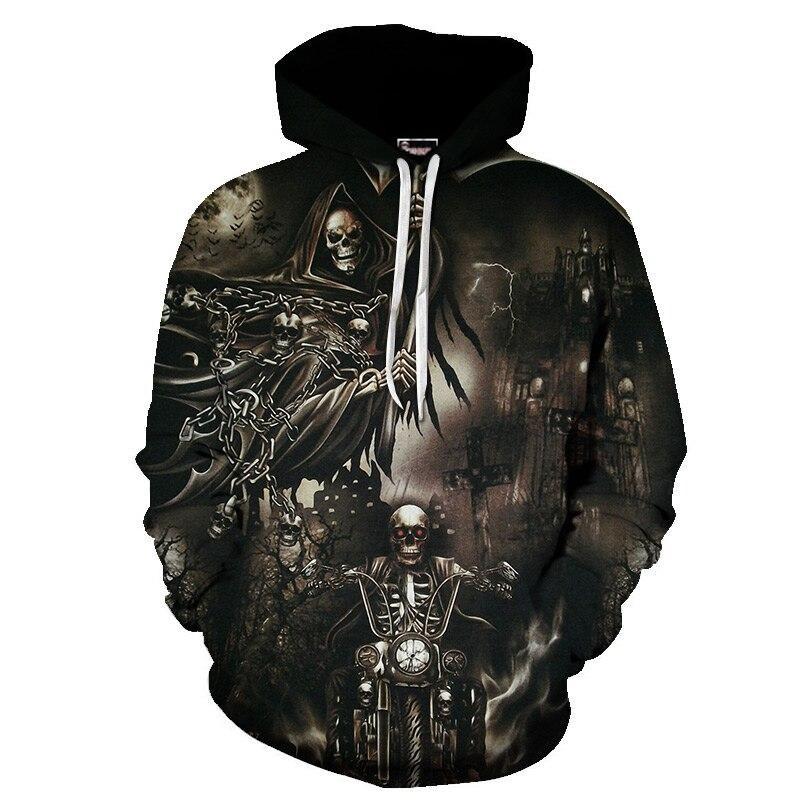 Sweat-shirt Motard Tête De Mort Vintage - Style Rétro Steampunk - Cadeau Pour Passionné De Moto Et Mécanique