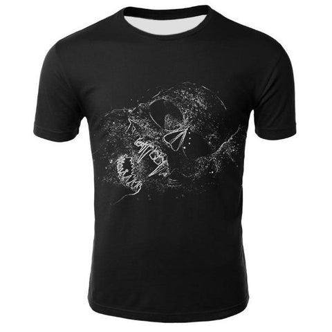 T shirt Noir Tête de Mort | Crâne Nation