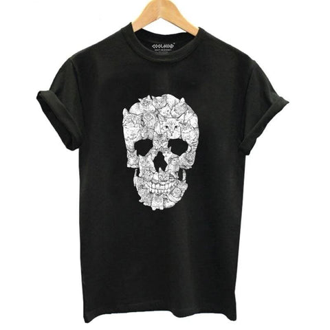 T-shirt Cat Skull | Crâne Nation