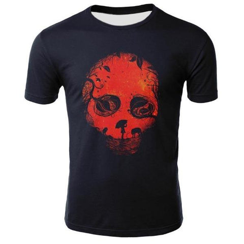 T-shirt Tête de Mort Rouge | Crâne Nation